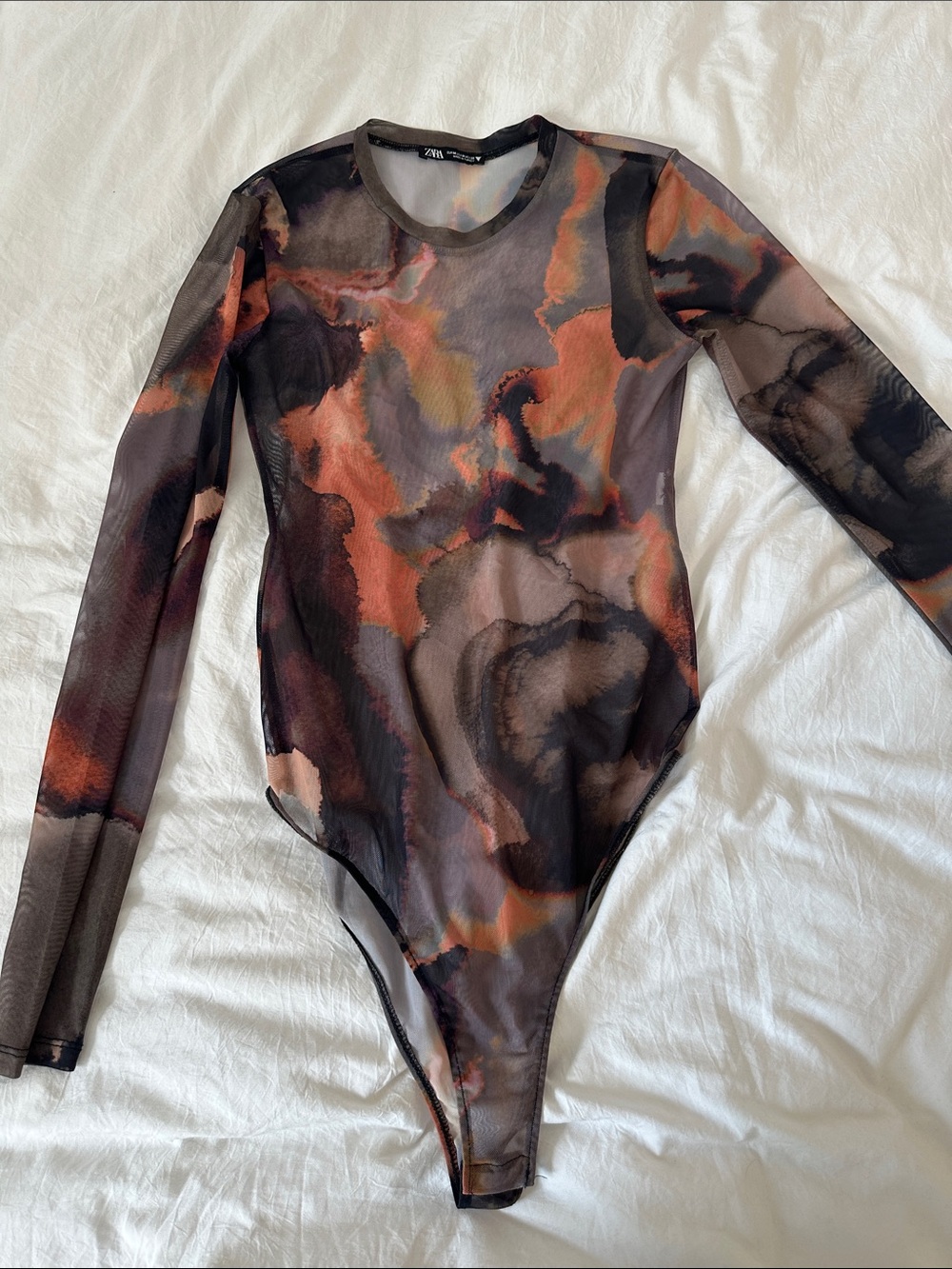 Zara Abstract Mesh Bodysuit